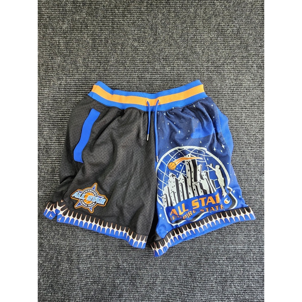 Champion Mesh Basketball Shorts Mens Small Black Blue All Star 1998 Empire State